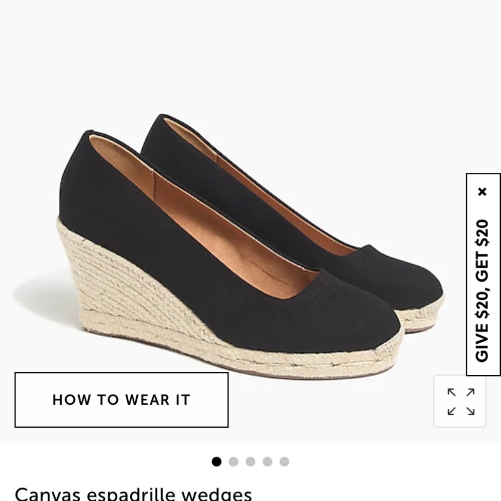 J. Crew Factory Canvas espadrille wedges